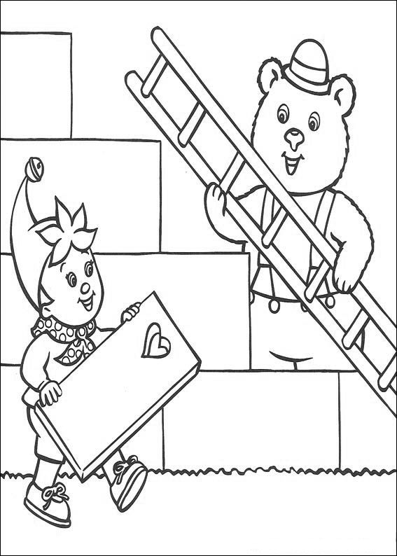 Plansa de colorat cu Noddy 36 30